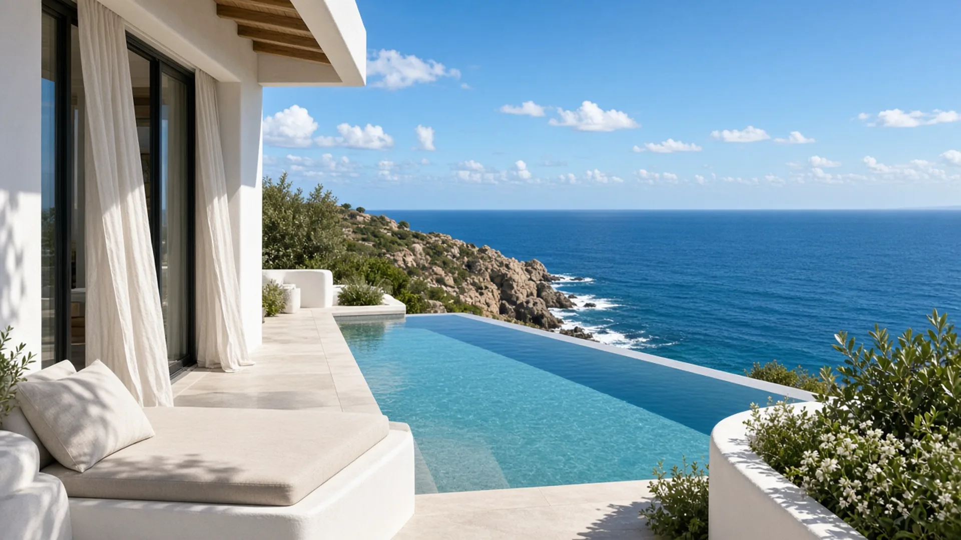 Vacation home with ocean infinity pool